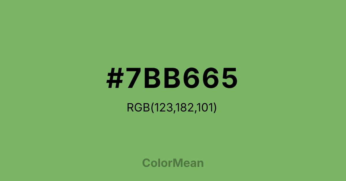 #7BB665 color swatch