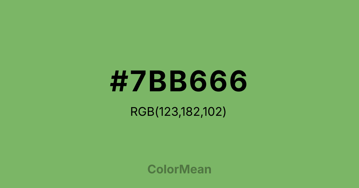 #7BB666 color swatch