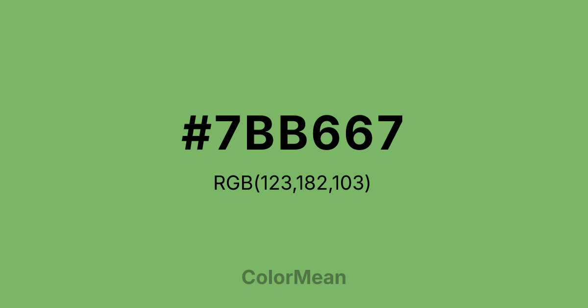 #7BB667 color swatch
