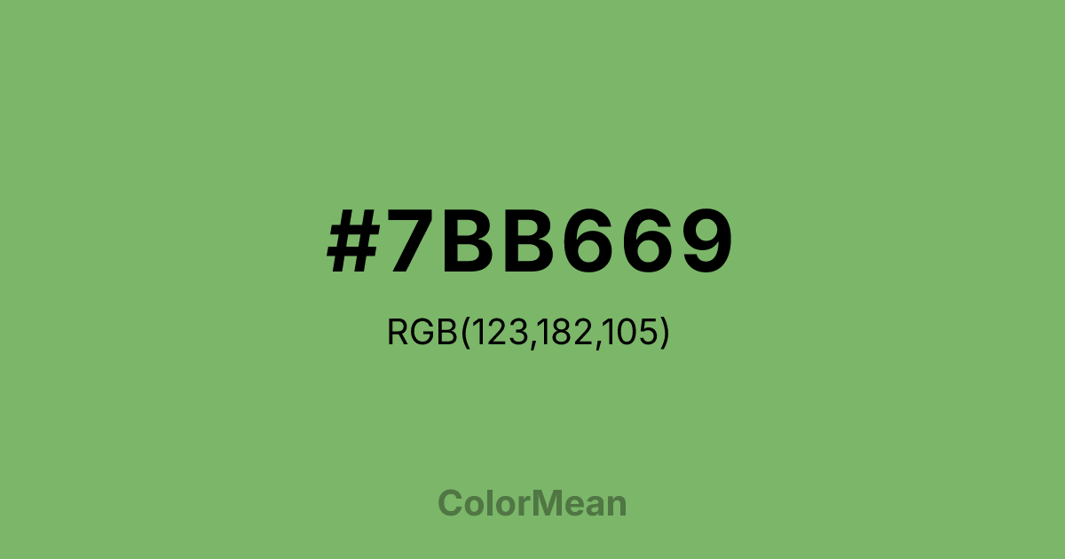 #7BB669 color swatch
