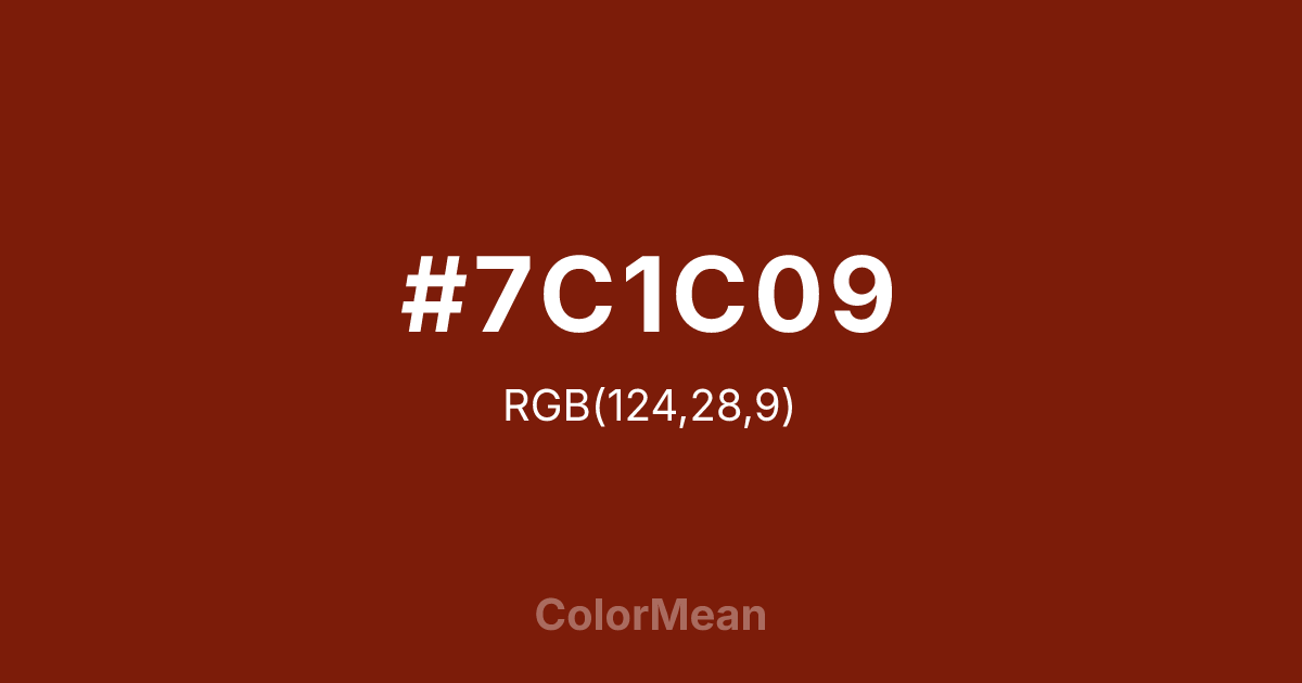 #7C1C09 color swatch