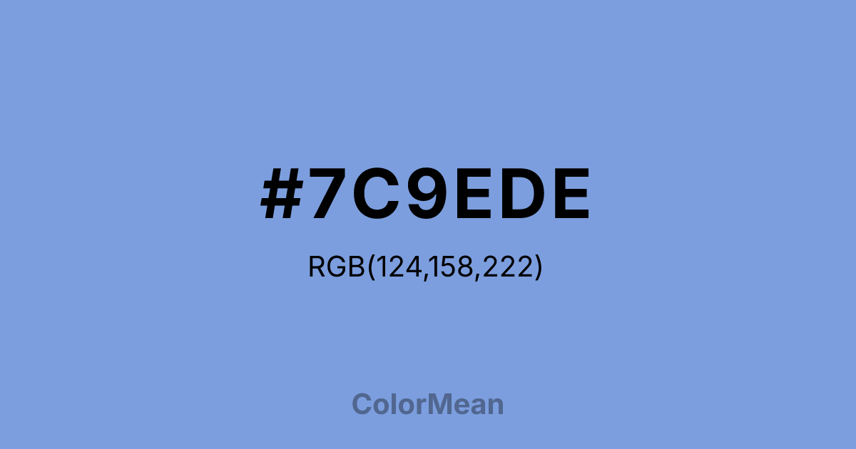 #7C9EDE color swatch