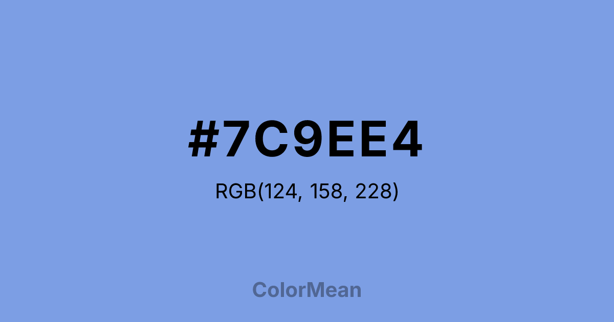 #7C9EE4 color swatch