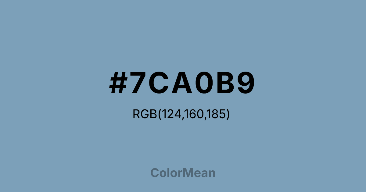 #7CA0B9 color swatch