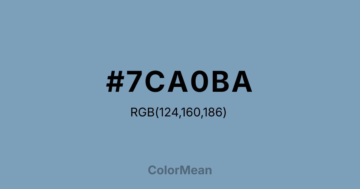 #7CA0BA color swatch