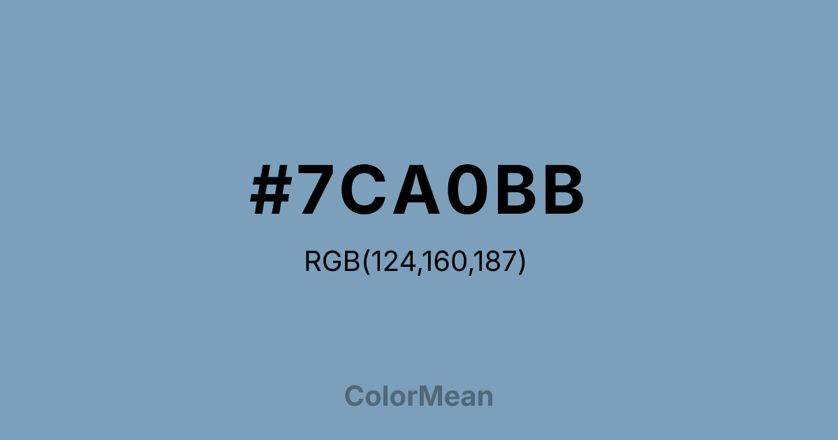 #7CA0BB color swatch