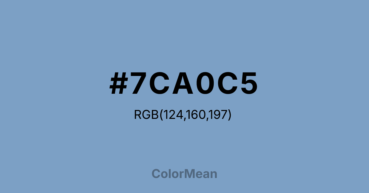 #7CA0C5 color swatch