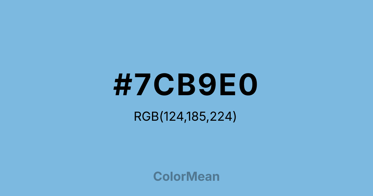 #7CB9E0 color swatch