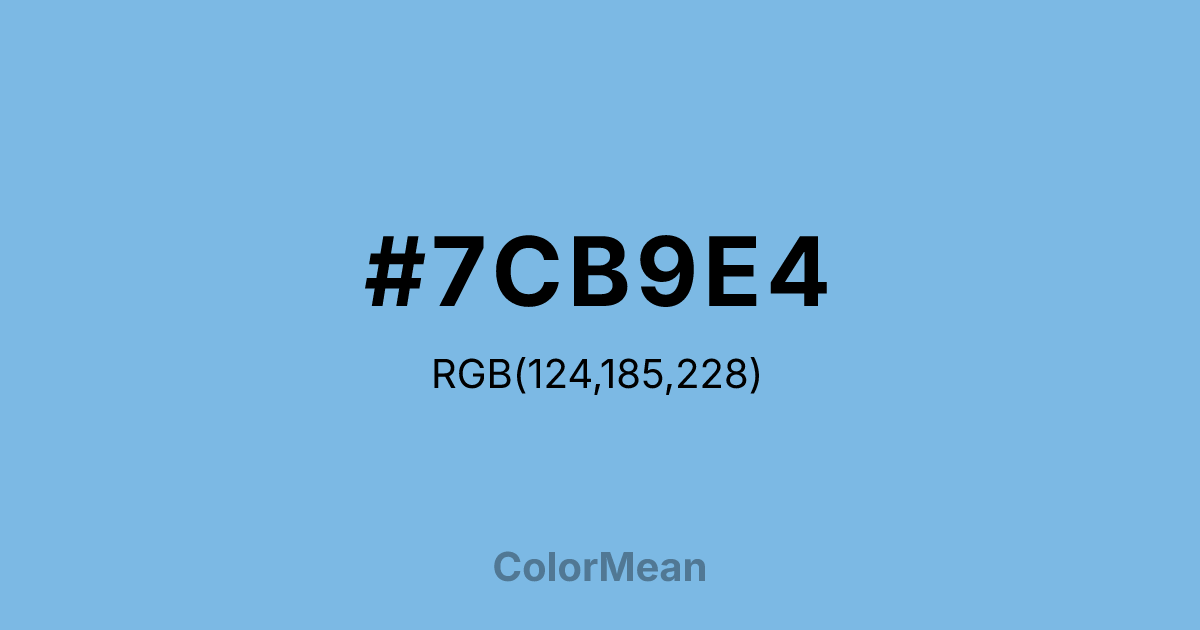 #7CB9E4 color swatch