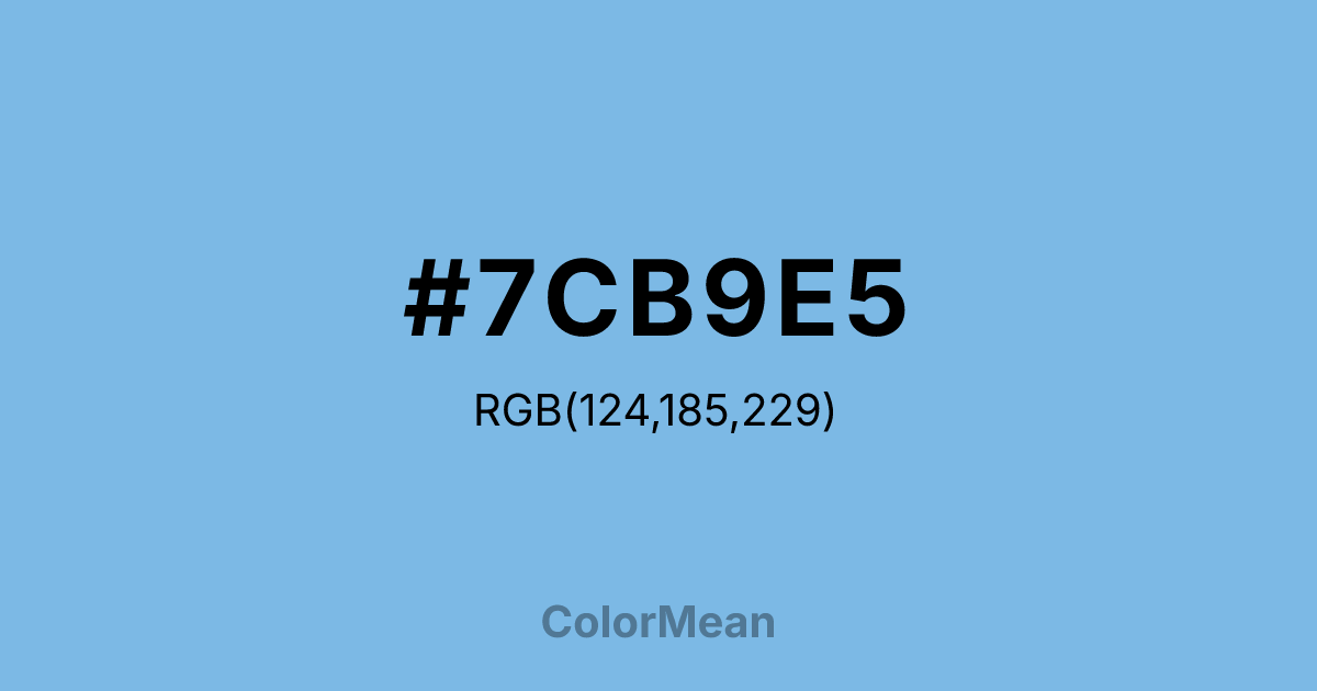 #7CB9E5 color swatch