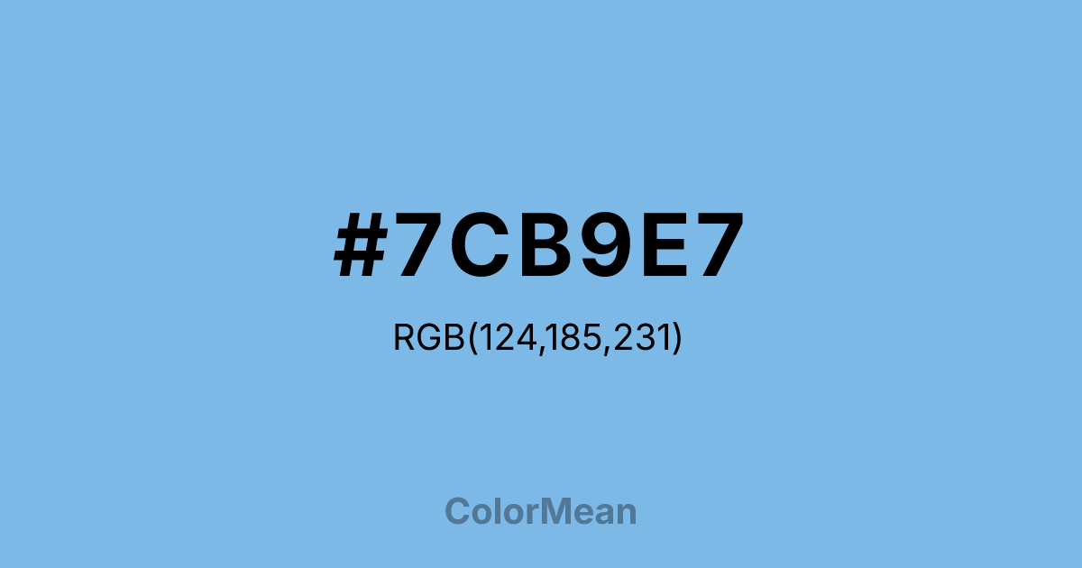 #7CB9E7 color swatch
