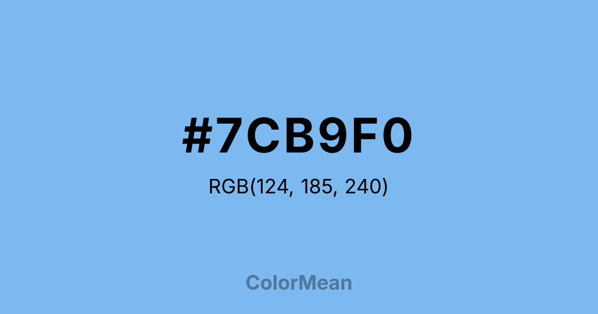 #7CB9F0 color swatch