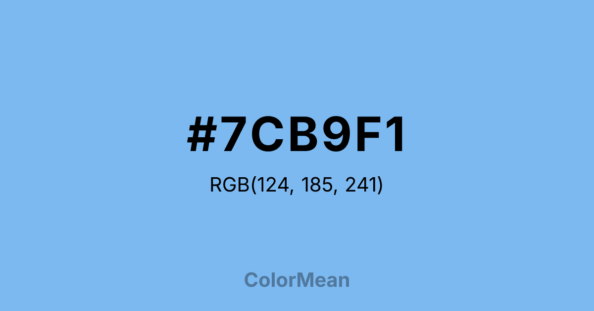 #7CB9F1 color swatch