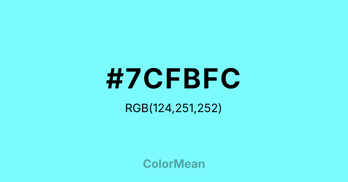 #7CFBFC color swatch