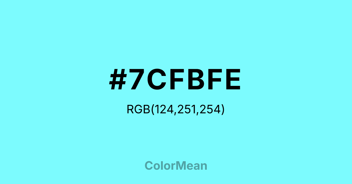 #7CFBFE color swatch