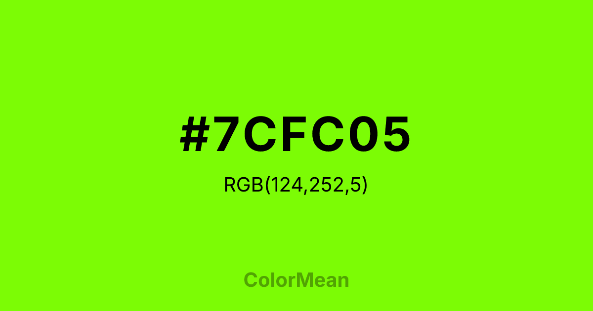 #7CFC05 color swatch