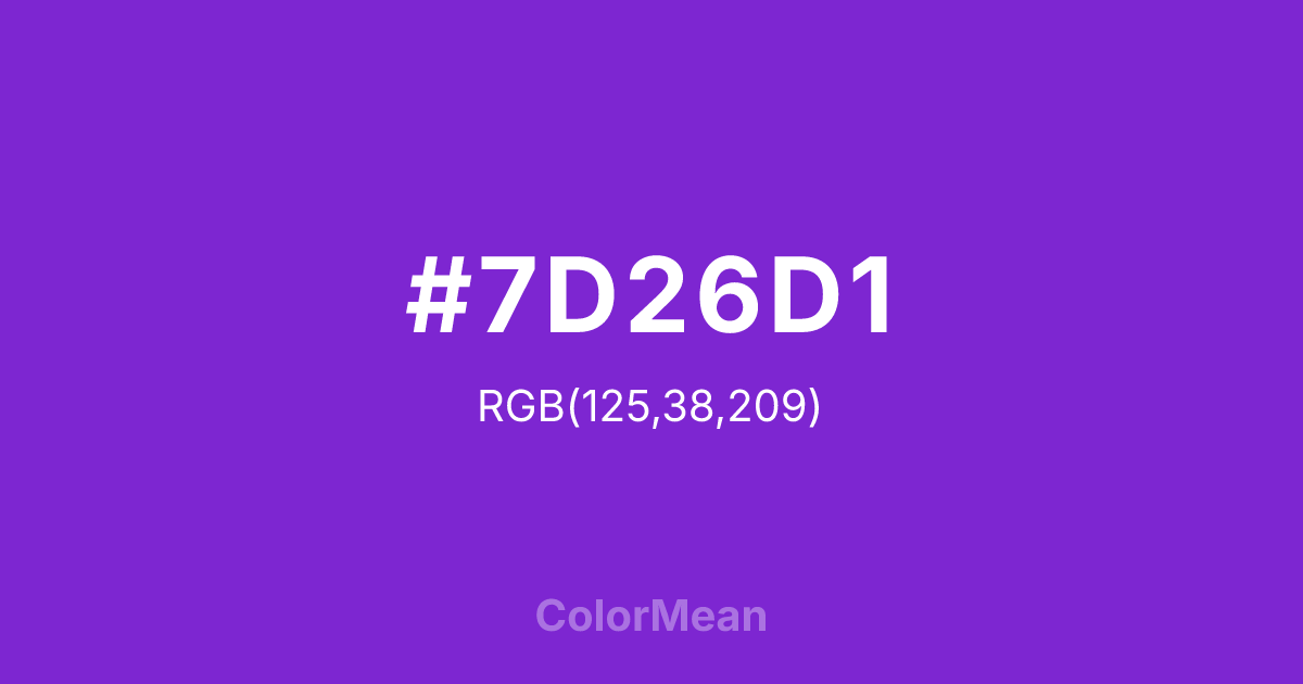#7D26D1 color swatch