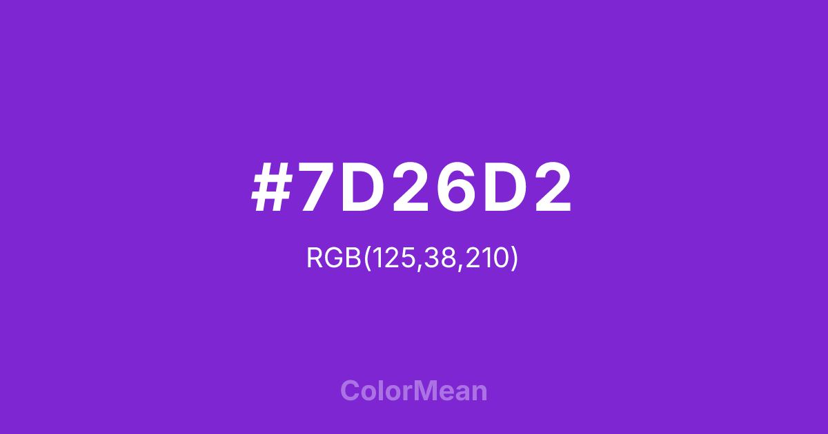 #7D26D2 color swatch