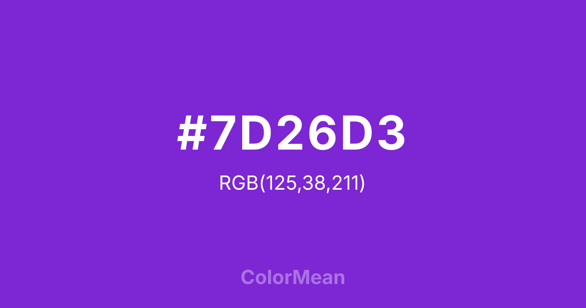 #7D26D3 color swatch