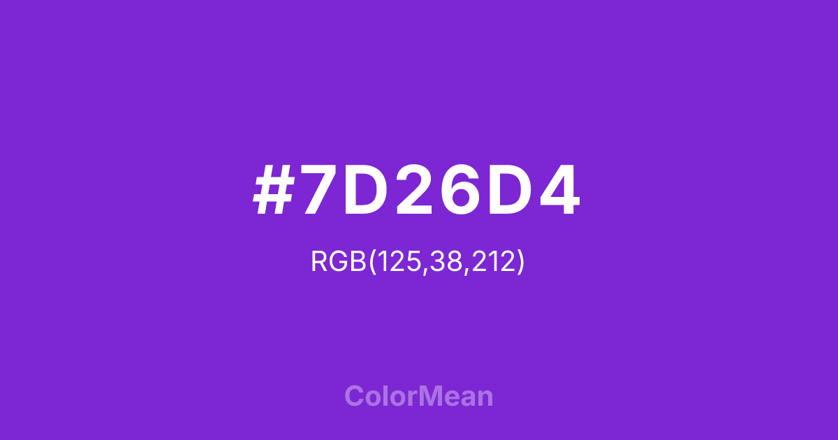 #7D26D4 color swatch