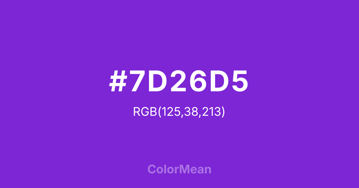 #7D26D5 color swatch