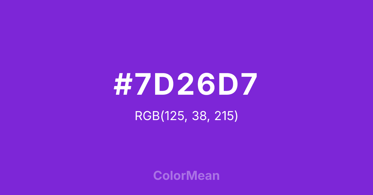 #7D26D7 color swatch