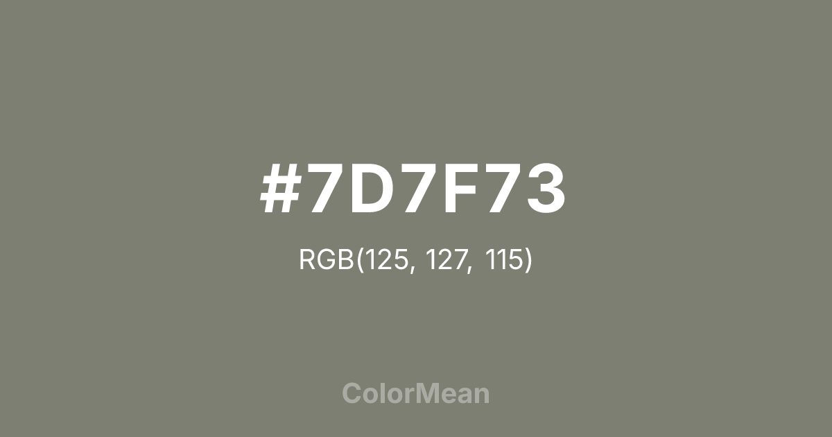 #7D7F73 color swatch