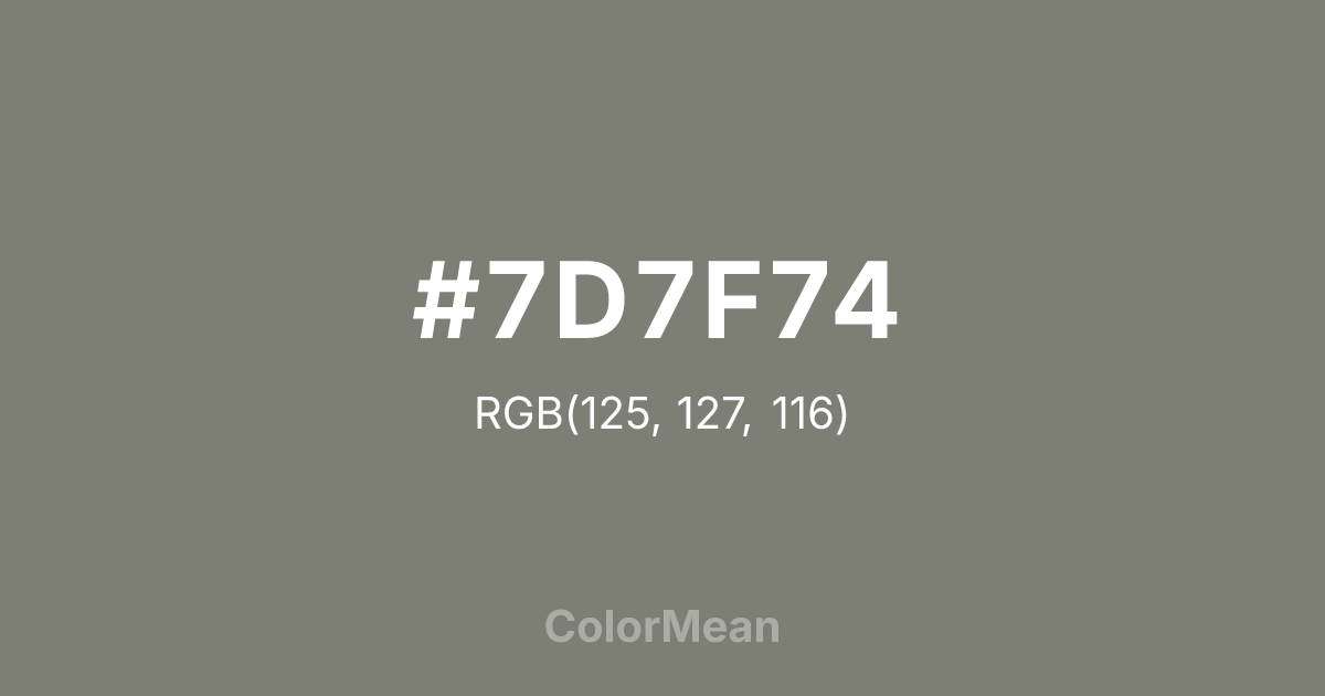 #7D7F74 color swatch