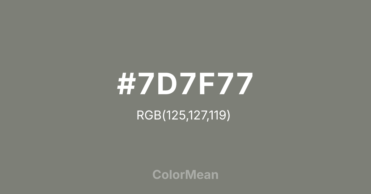 #7D7F77 color swatch