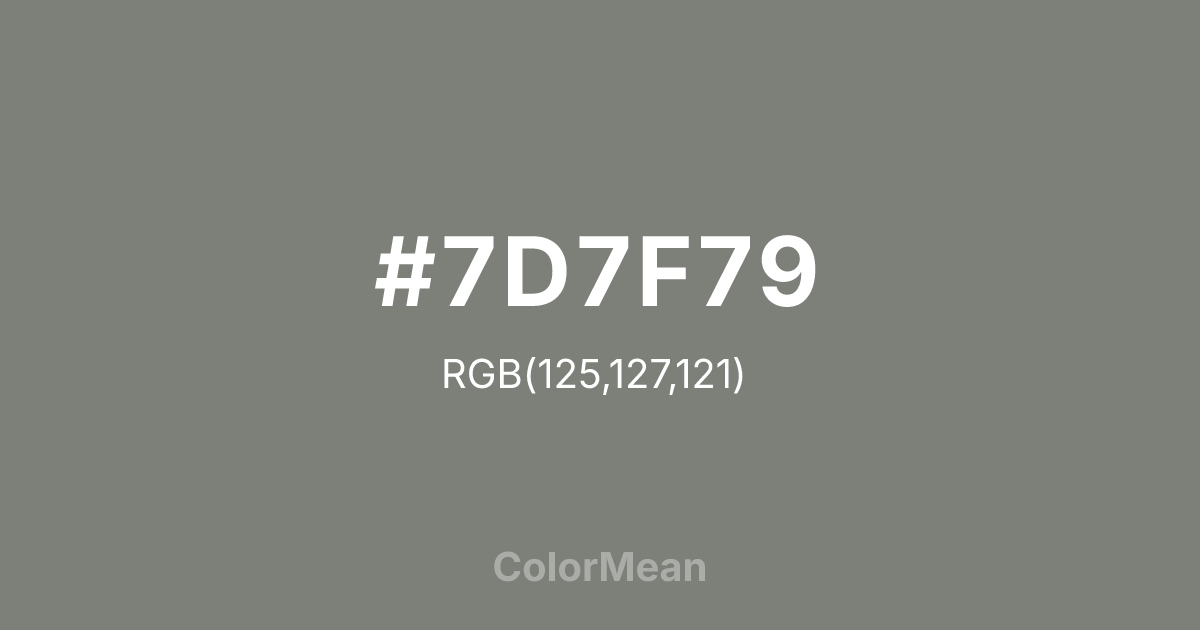 #7D7F79 color swatch