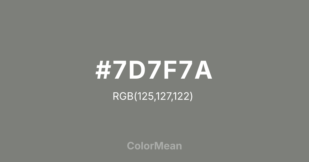 #7D7F7A color swatch