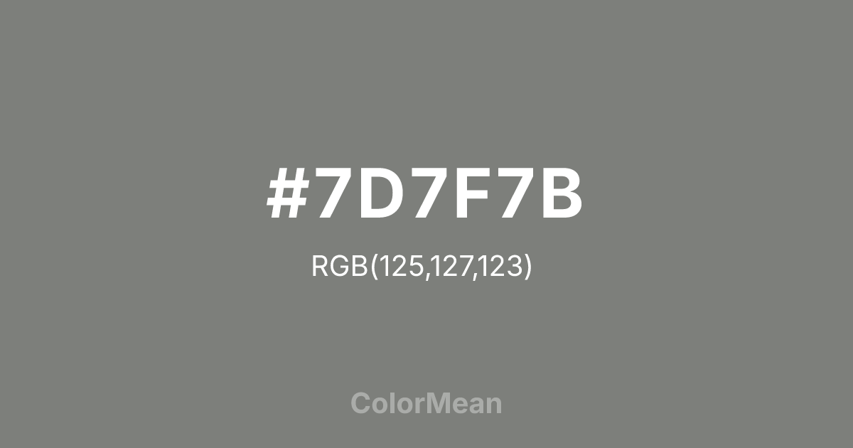 #7D7F7B color swatch