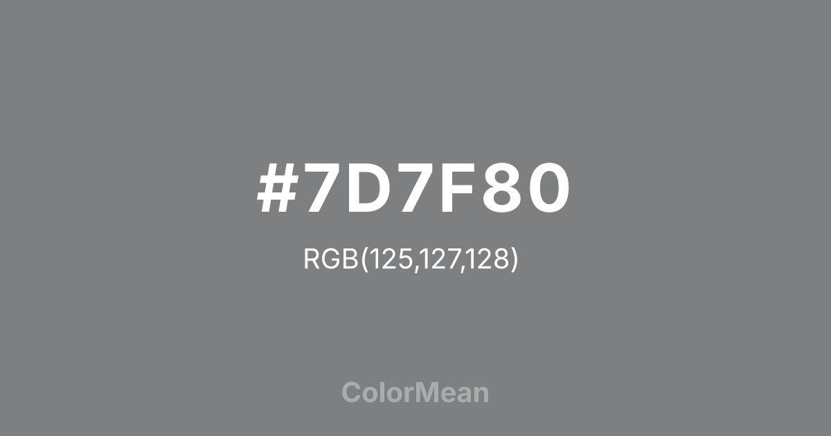 #7D7F80 color swatch