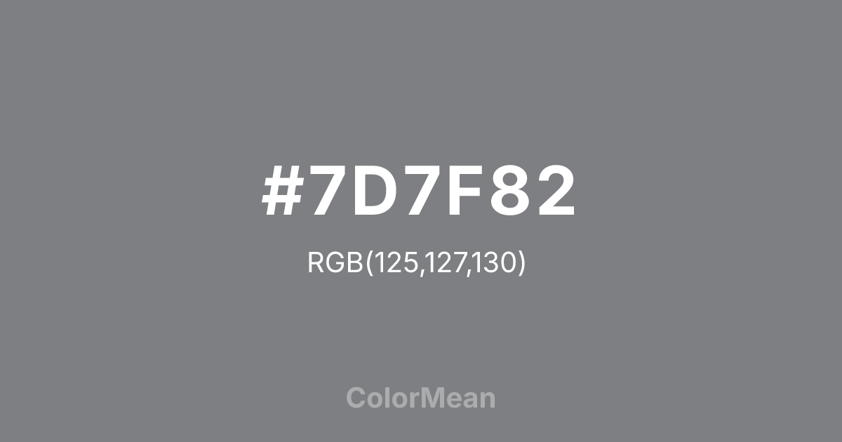 #7D7F82 color swatch