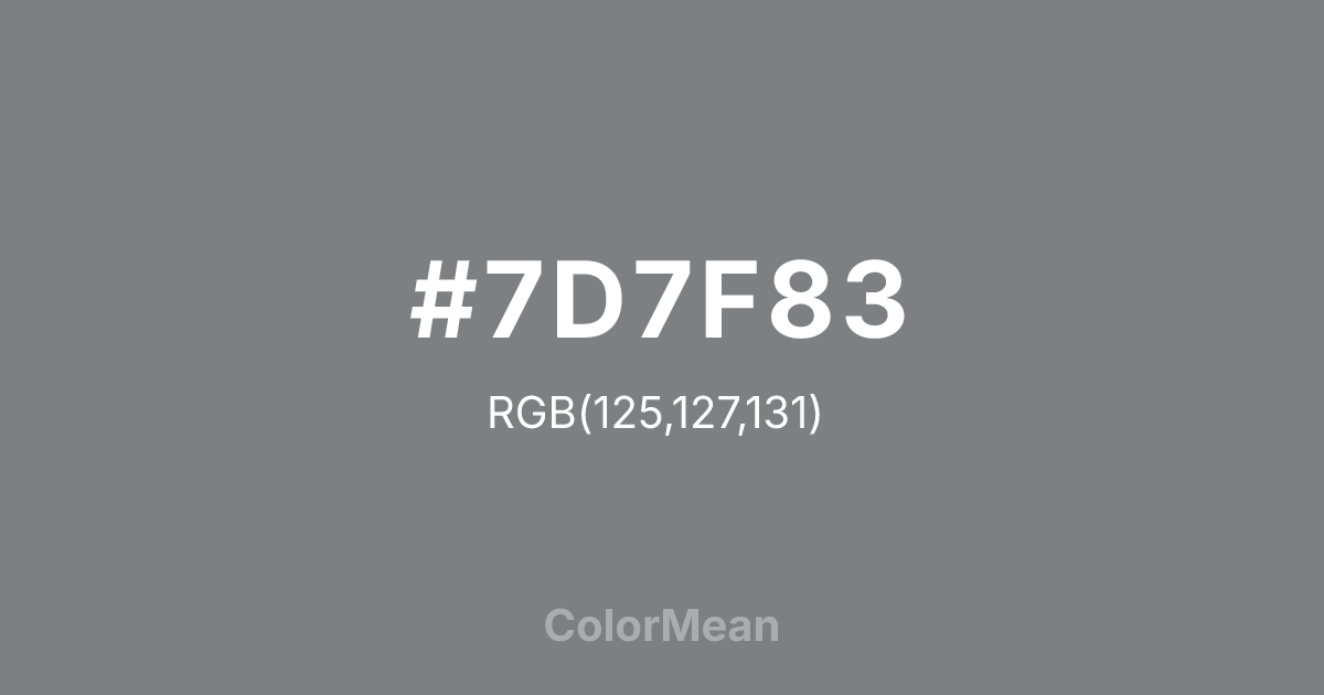 #7D7F83 color swatch