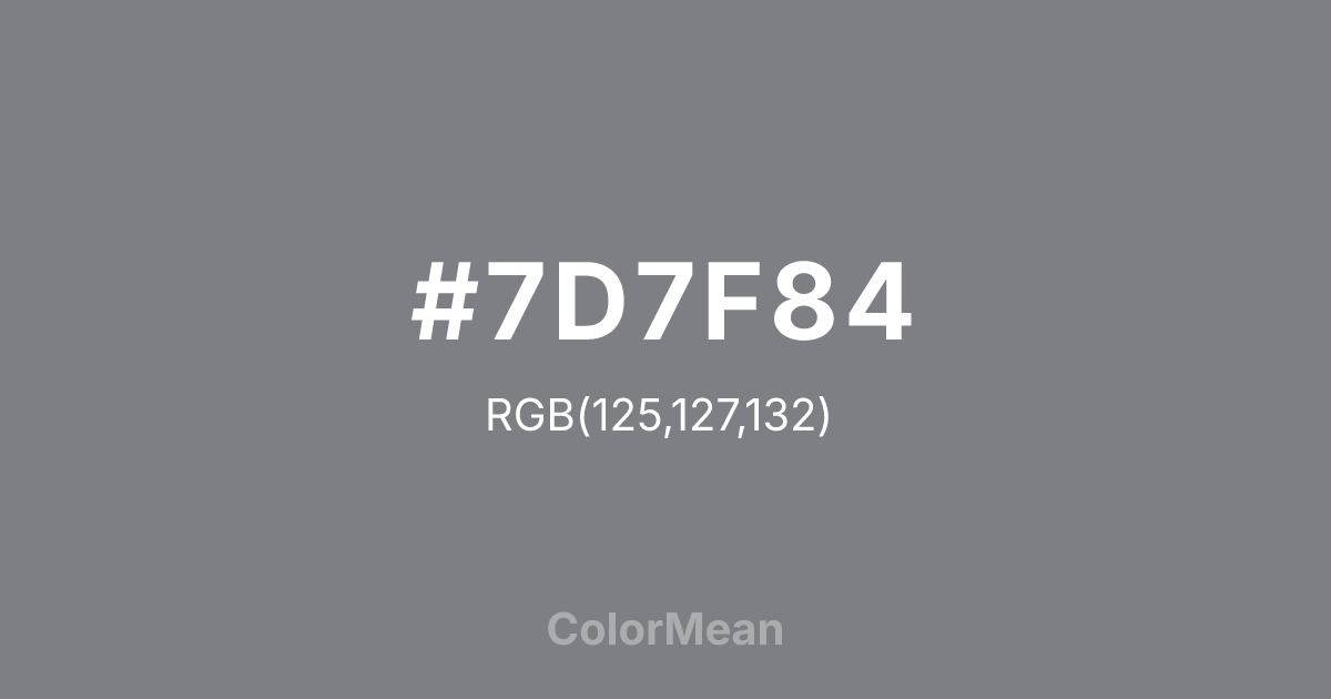 #7D7F84 color swatch