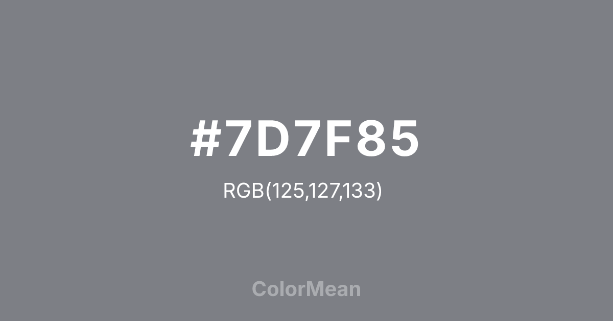 #7D7F85 color swatch