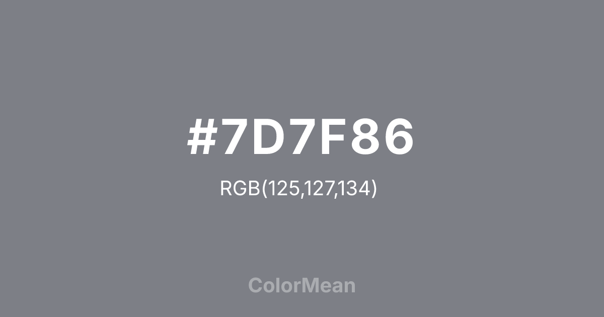 #7D7F86 color swatch