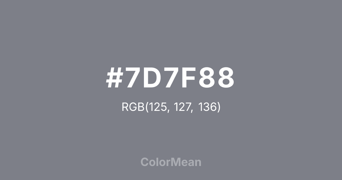 #7D7F88 color swatch