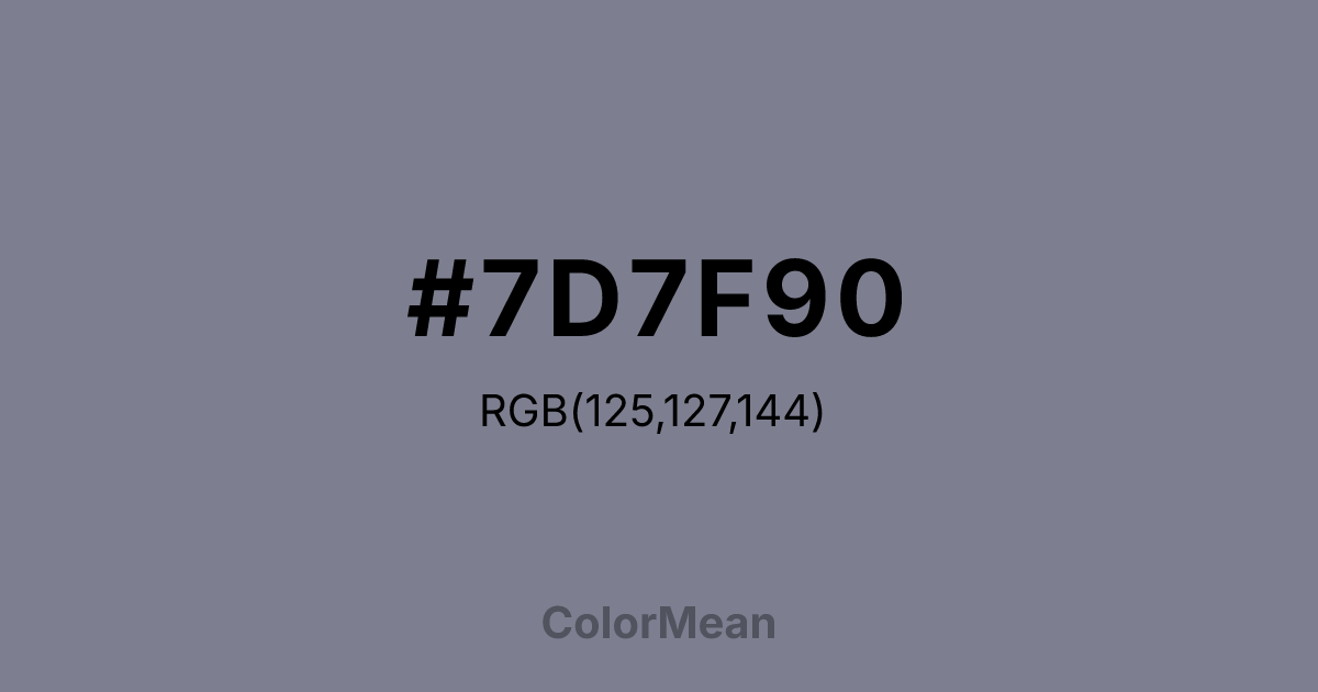 #7D7F90 color swatch