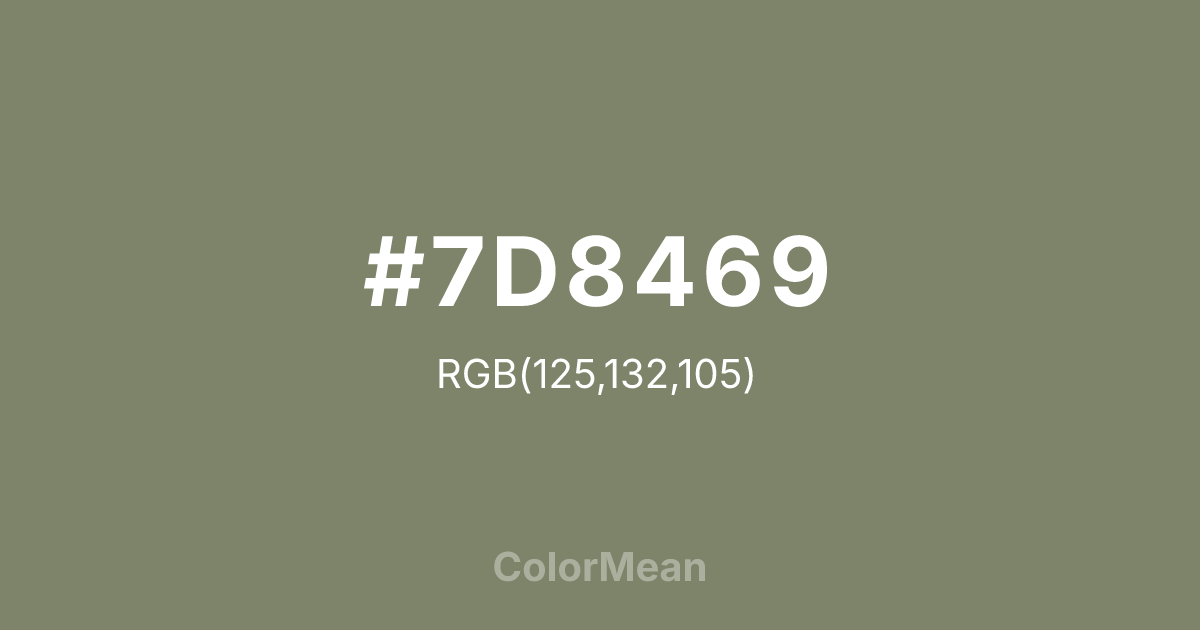 #7D8469 color swatch
