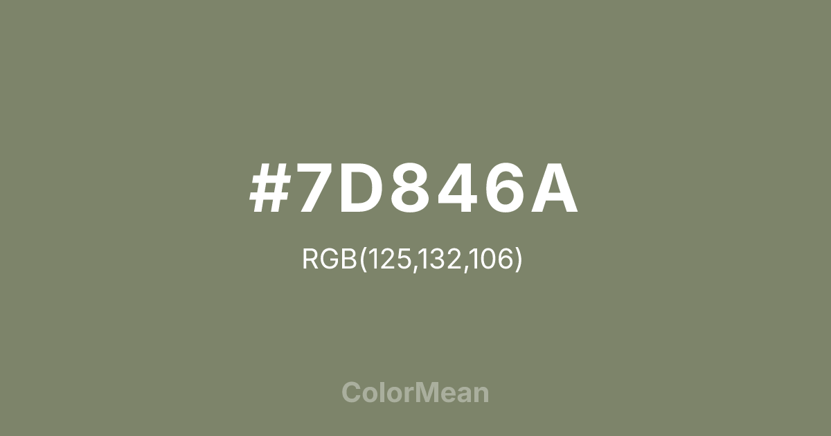 #7D846A color swatch