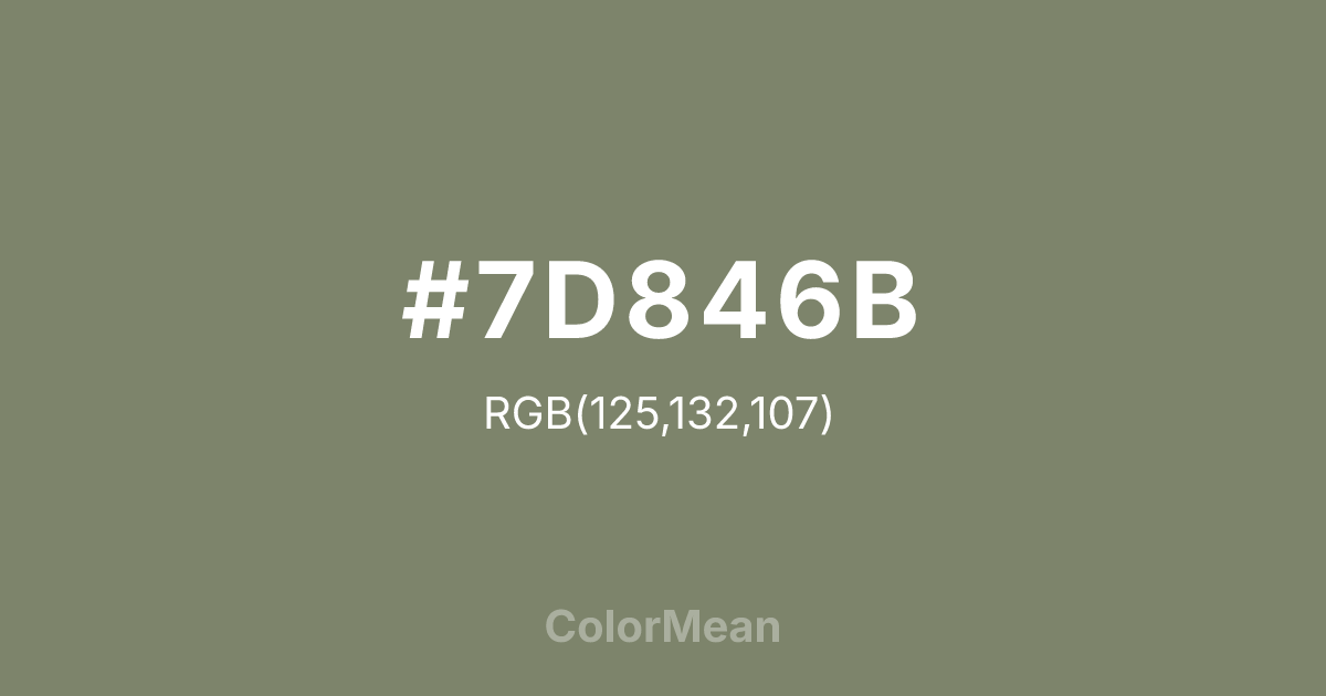 #7D846B color swatch