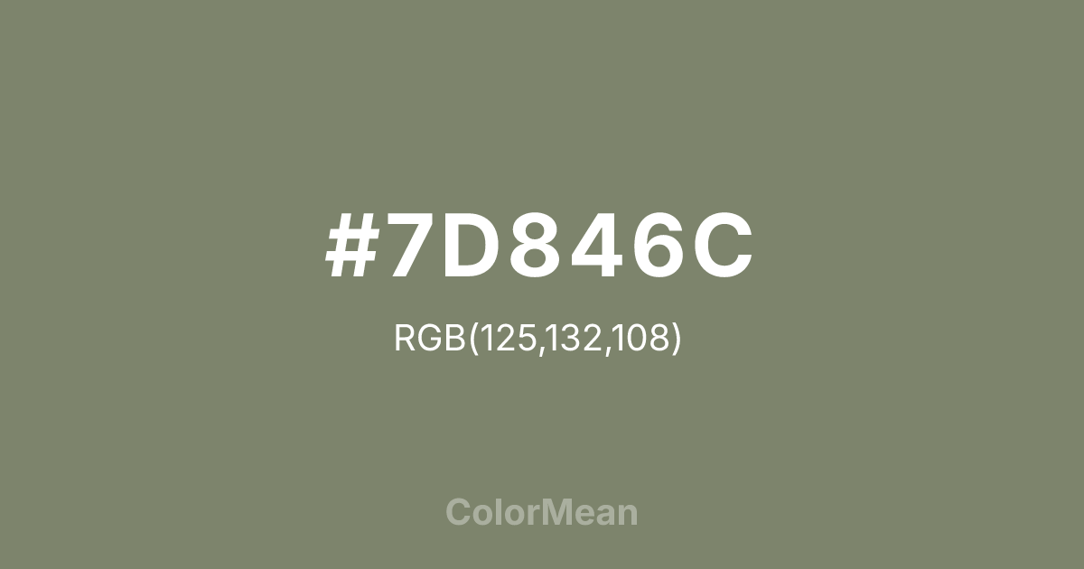 #7D846C color swatch