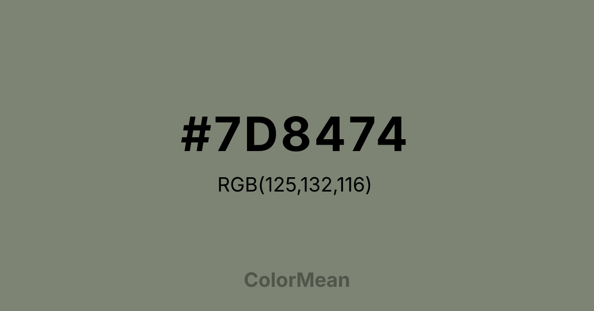 #7D8474 color swatch