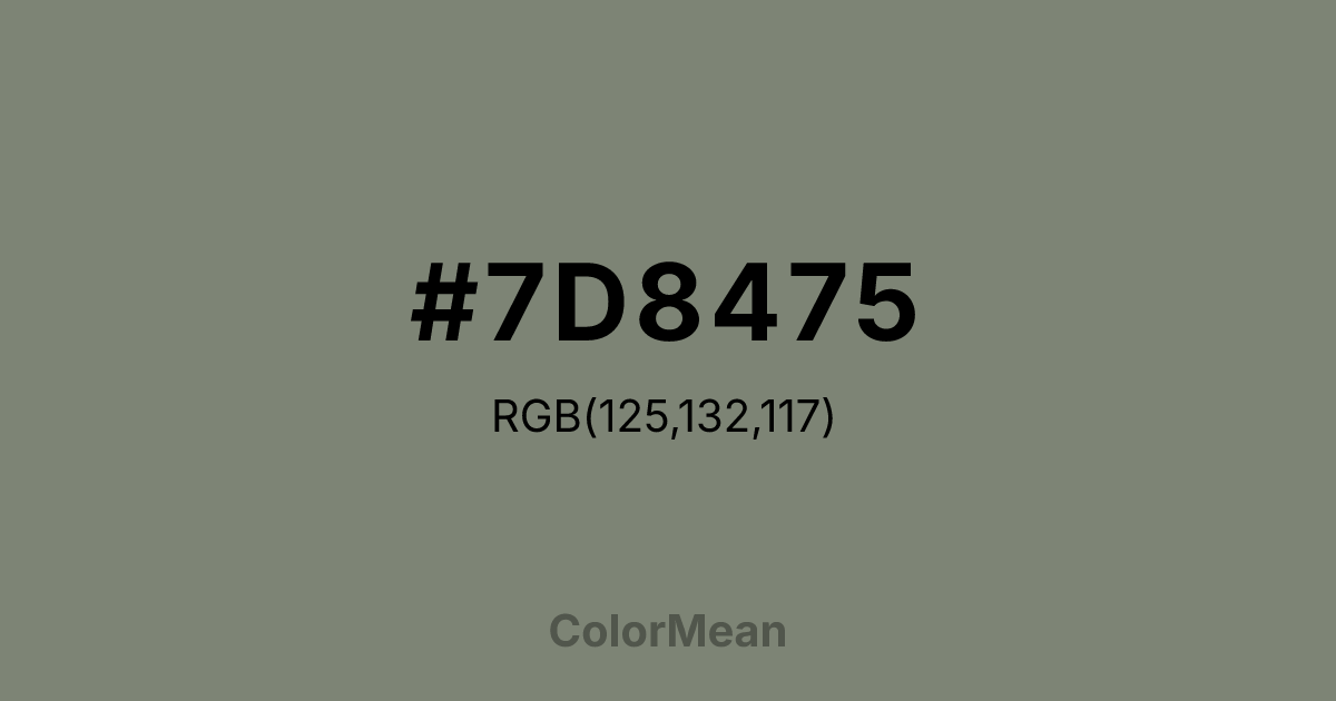#7D8475 color swatch