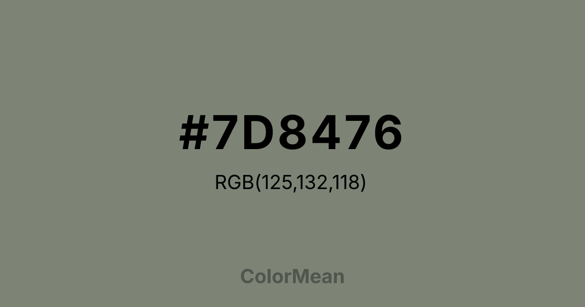 #7D8476 color swatch
