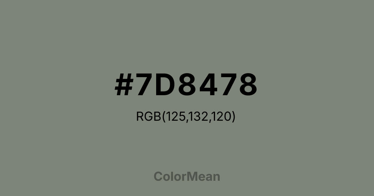 #7D8478 color swatch