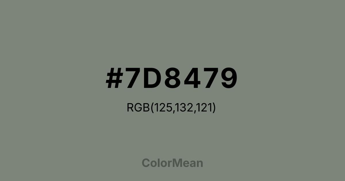 #7D8479 color swatch
