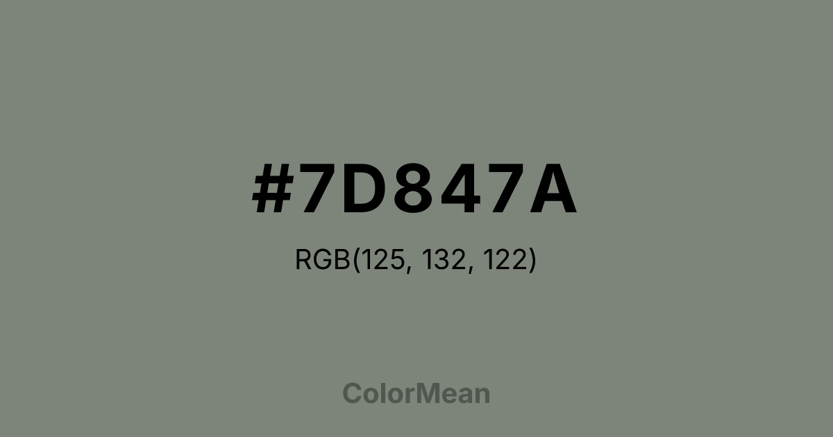 #7D847A color swatch